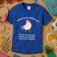 Viral Chicken Wing Chicken Wing Hot Dog & Bologna Song Kids T-Shirt thumb 3