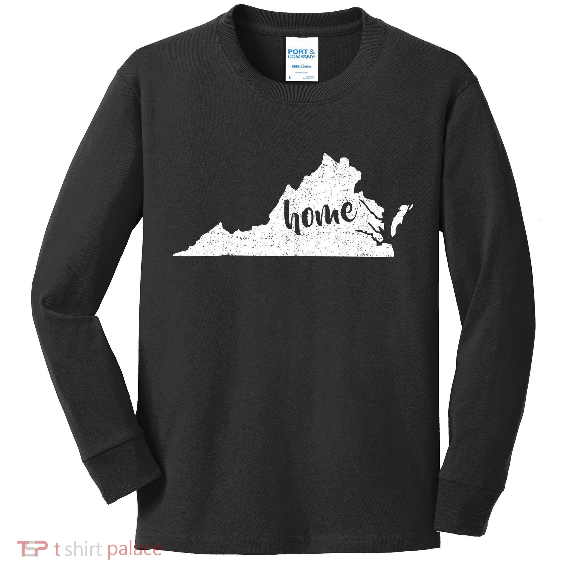 Virginia Home State Kids Long Sleeve Shirt