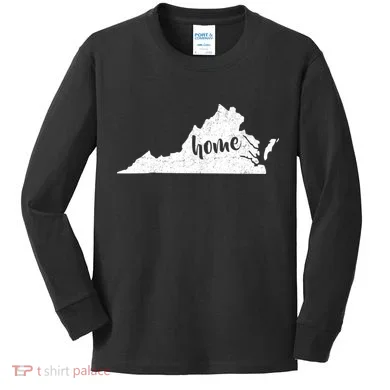 Virginia Home State Kids Long Sleeve Shirt