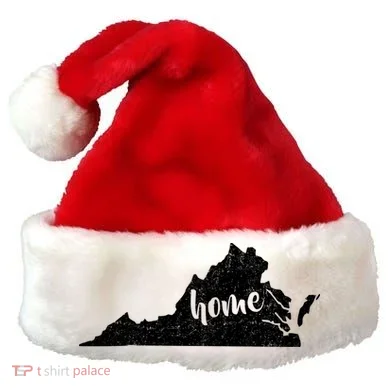 Virginia Home State Santa Hat
