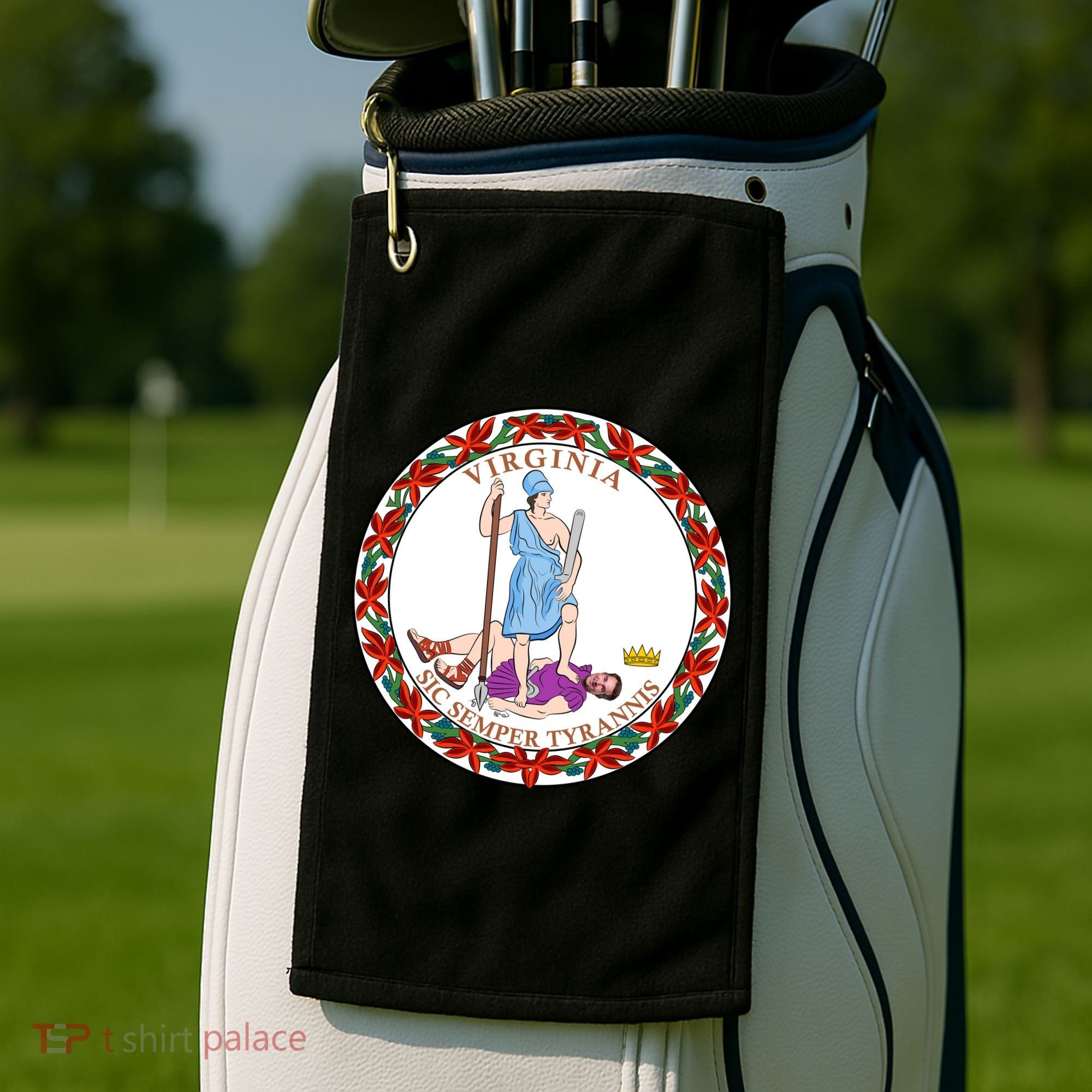 Virginia Sic Semper Tyrannis With Governor Northam Golf Towel