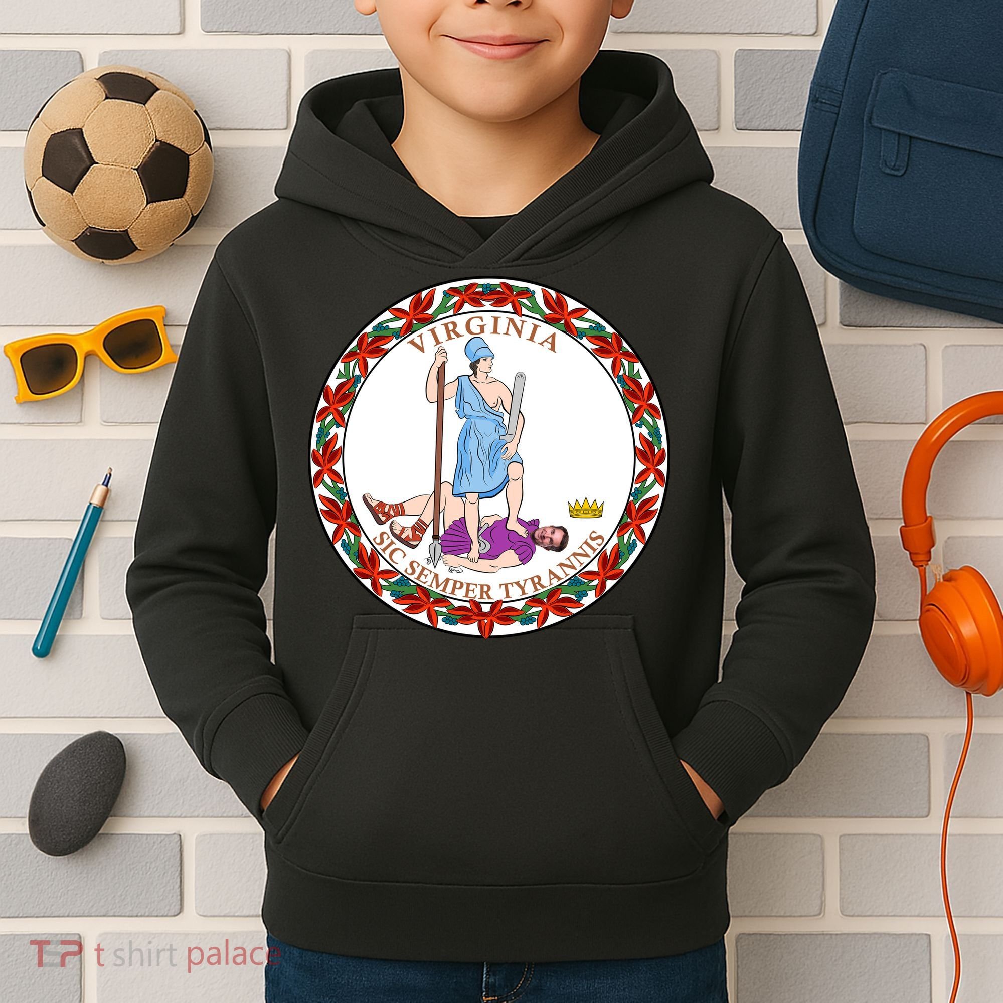 Virginia Sic Semper Tyrannis With Governor Northam Kids Hoodie