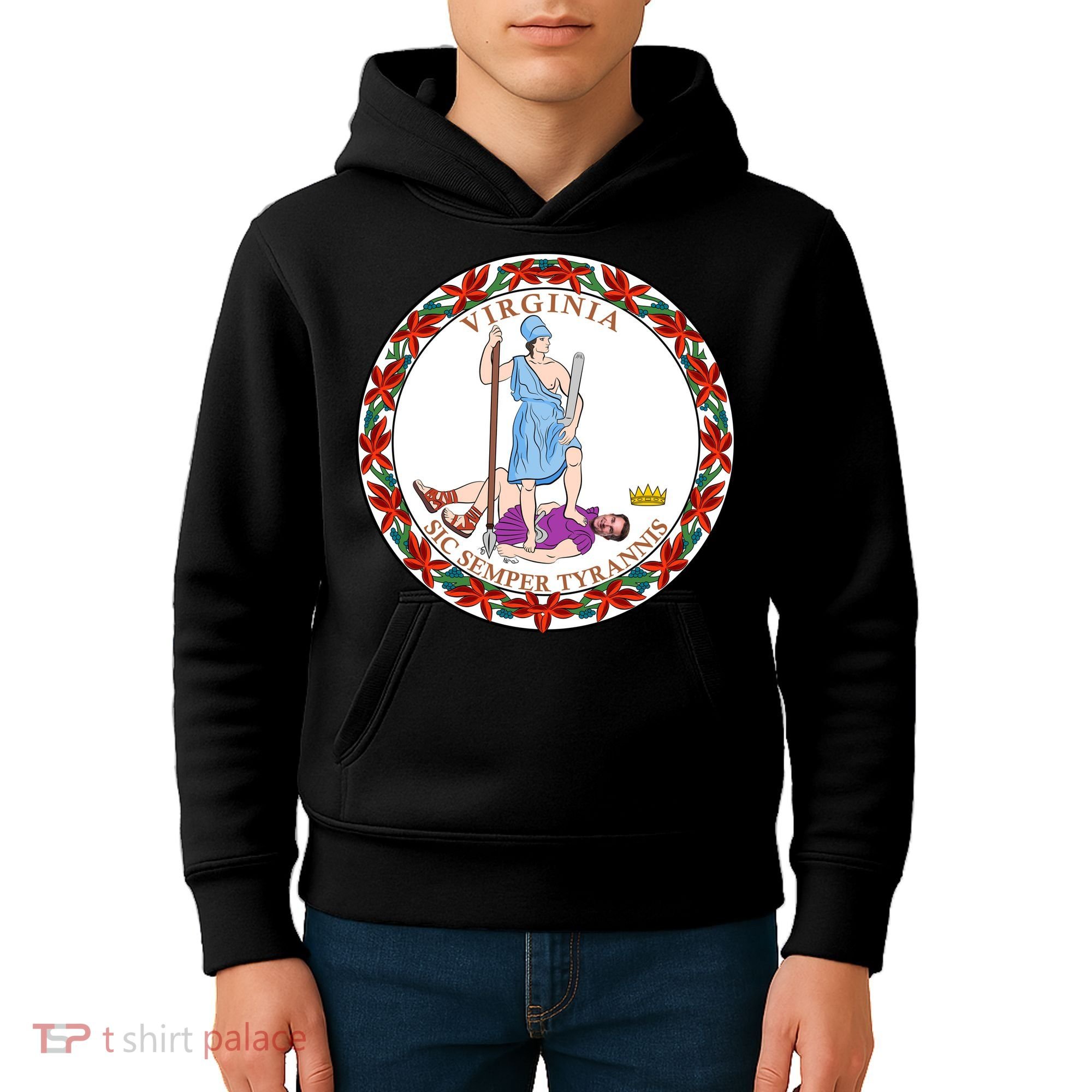 Virginia Sic Semper Tyrannis With Governor Northam Kids Hoodie