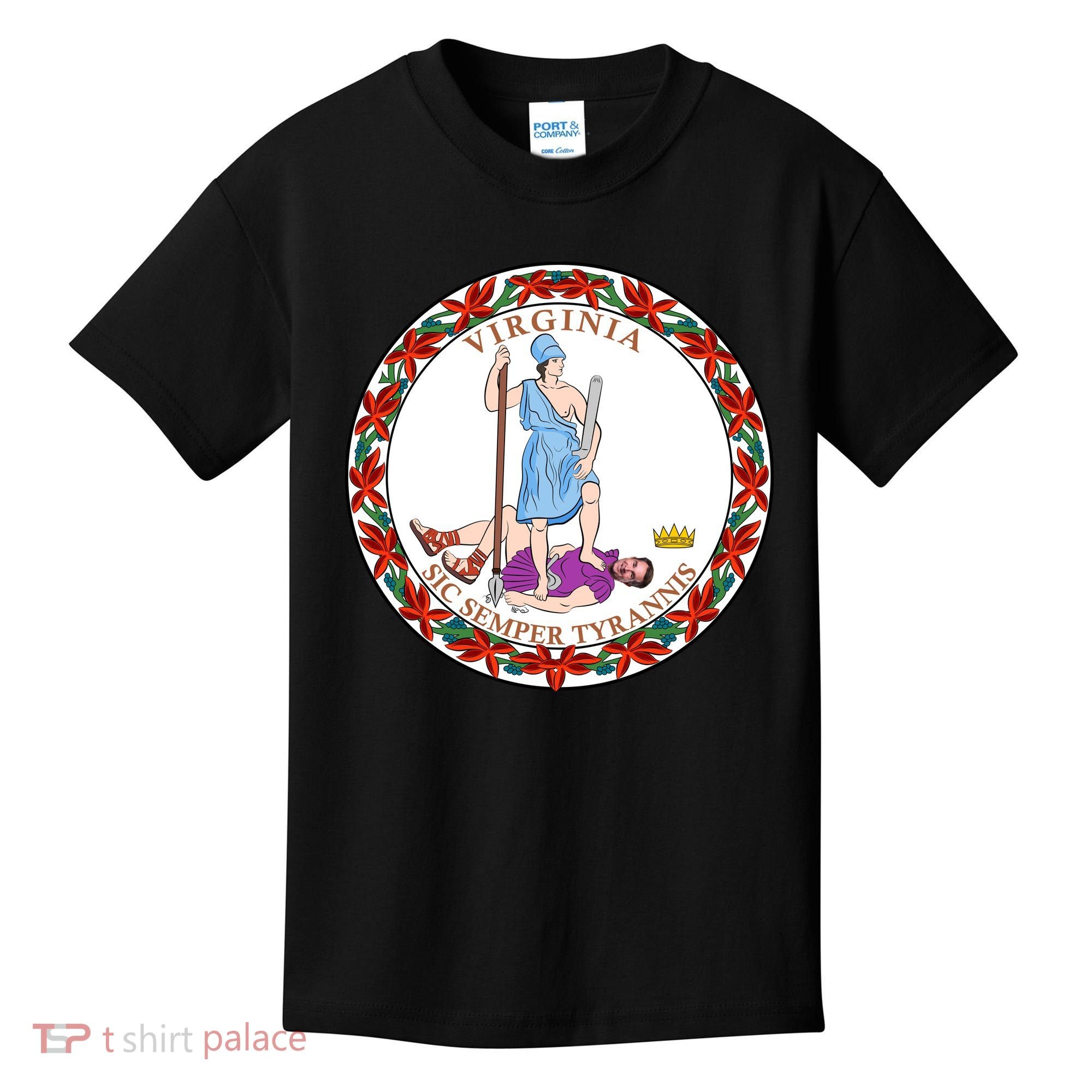 Virginia Sic Semper Tyrannis With Governor Northam Kids T-Shirt