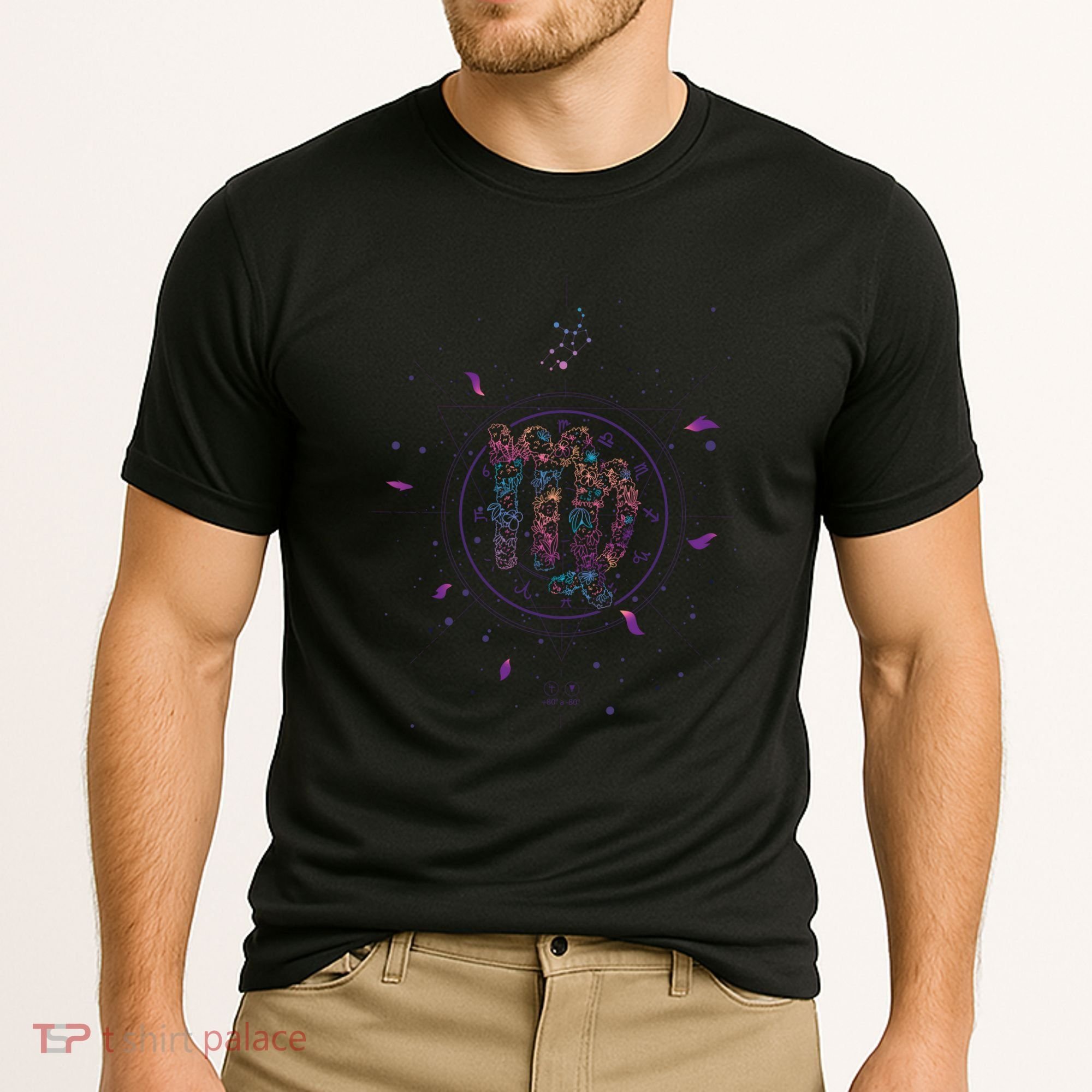 Virgo Floral Zodiac Cooling Performance Crew T-Shirt