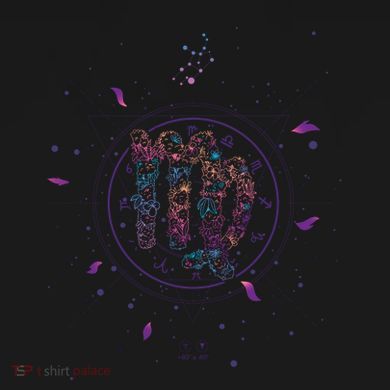 Virgo Floral Zodiac Tie-Dye Long Sleeve Shirt
