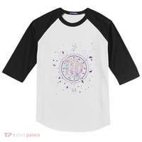 Virgo Floral Zodiac Kids Colorblock Raglan Jersey thumb 0