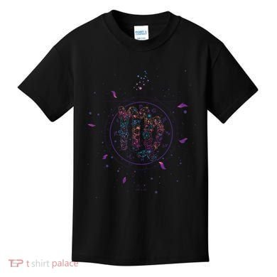 Virgo Floral Zodiac Kids T-Shirt