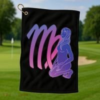 Virgo Girl Zodiac Sign Golf Towel thumb 1