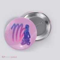 Virgo Girl Zodiac Sign Button thumb 0