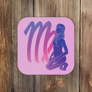 Virgo Girl Zodiac Sign Coaster