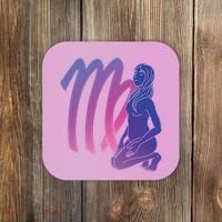 Virgo Girl Zodiac Sign Coaster thumb 0