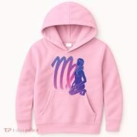Virgo Girl Zodiac Sign Kids Hoodie thumb 0