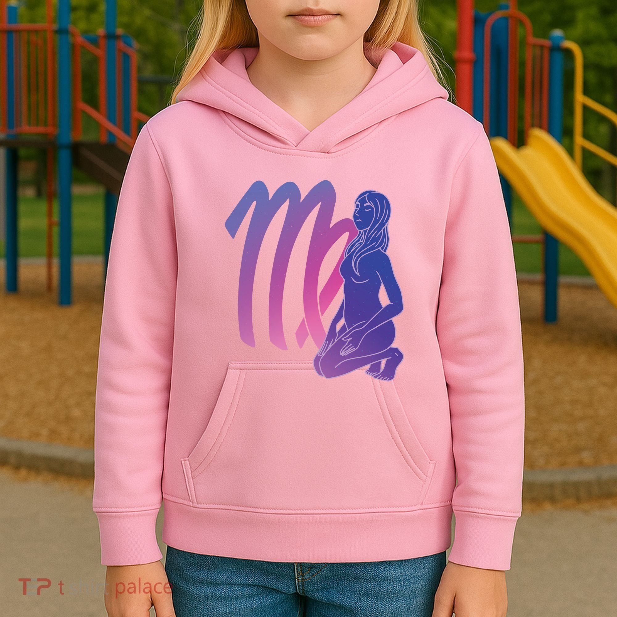Virgo Girl Zodiac Sign Kids Hoodie