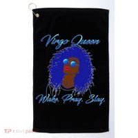 Virgo Queen Wake Pray Slay Golf Towel thumb 0