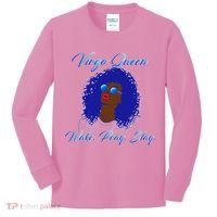 Virgo Queen Wake Pray Slay Kids Long Sleeve Shirt thumb 0