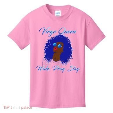 Virgo Queen Wake Pray Slay Kids T-Shirt
