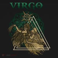Virgo stylized design Button thumb 1