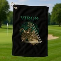 Virgo stylized design Golf Towel thumb 1