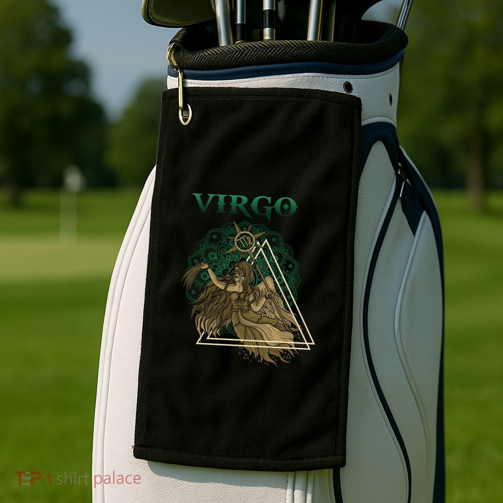 Virgo stylized design Golf Towel