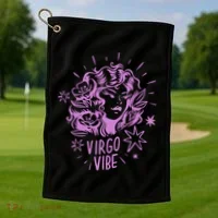 Virgo Vibe Zodiac Golf Towel thumb 1