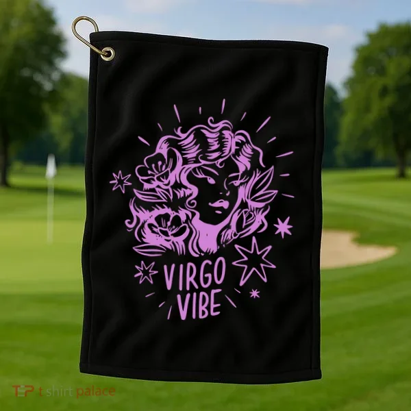 Virgo Vibe Zodiac Golf Towel