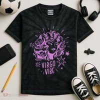 Virgo Vibe Zodiac Kids Tie-Dye T-Shirt thumb 2