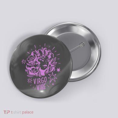 Virgo Vibe Zodiac Button