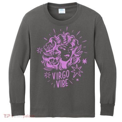 Virgo Vibe Zodiac Kids Long Sleeve Shirt