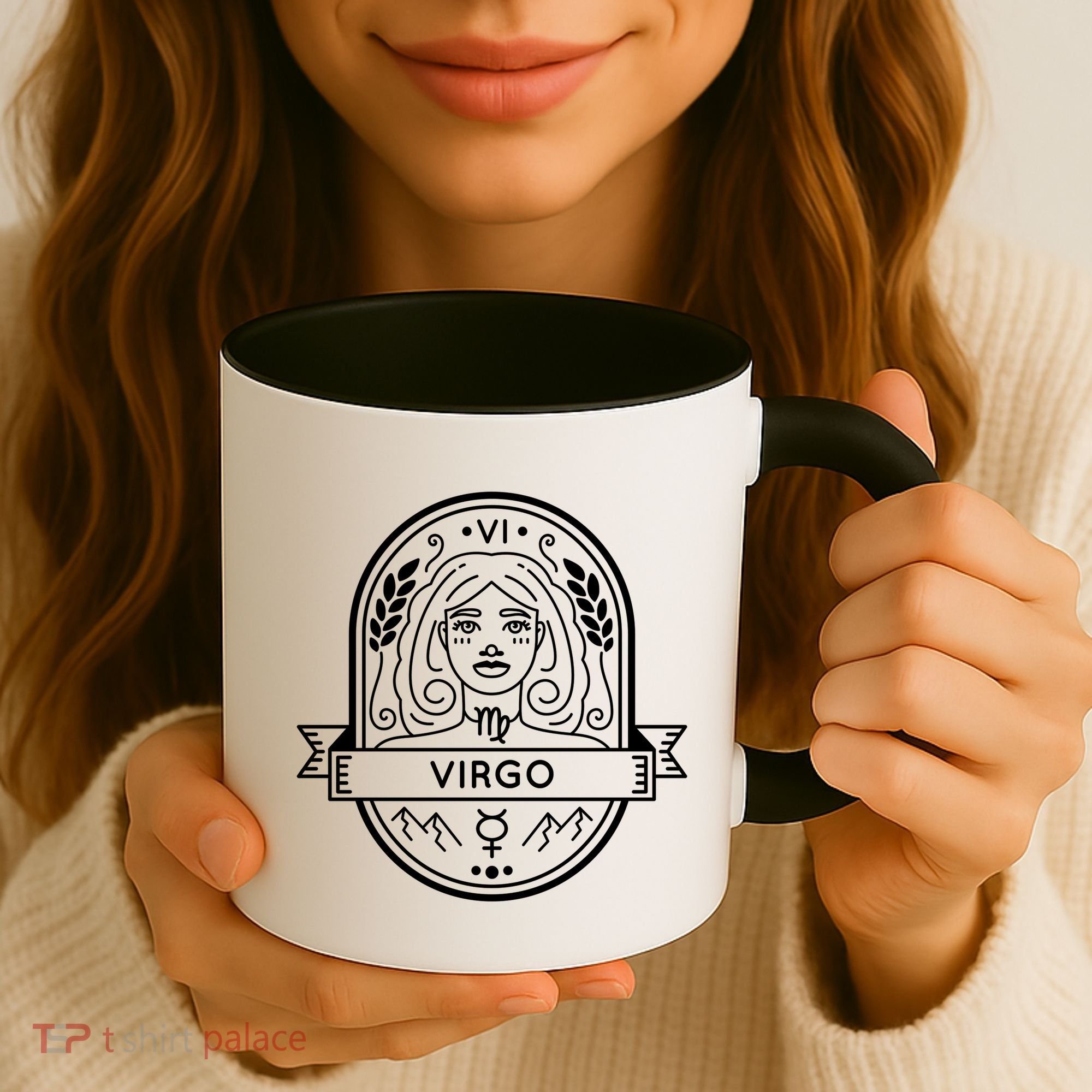 Virgo Zodiac Symbol Design Coffee Mug