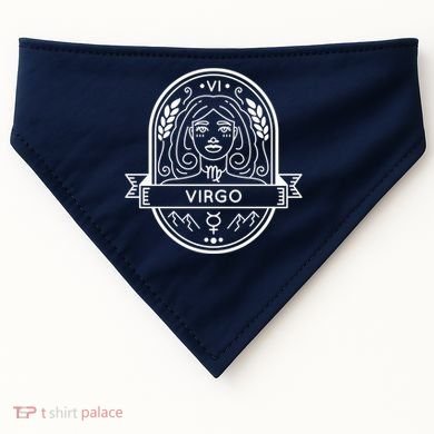 Virgo Zodiac Symbol Design USA-Made Doggie Bandana