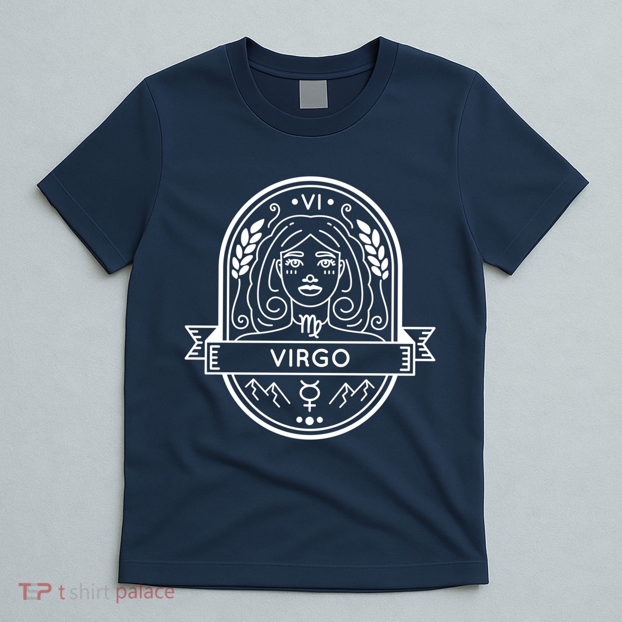 Virgo Zodiac Symbol Design T-Shirt