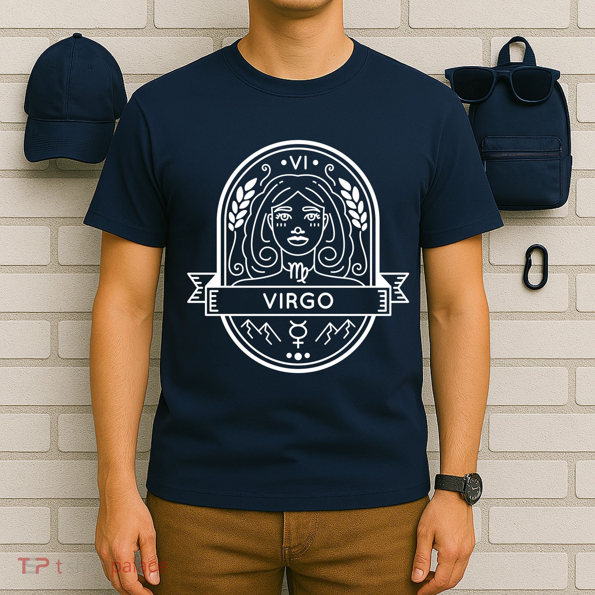 Virgo Zodiac Symbol Design T-Shirt