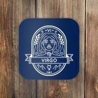 Virgo Zodiac Symbol Design Coaster thumb 0