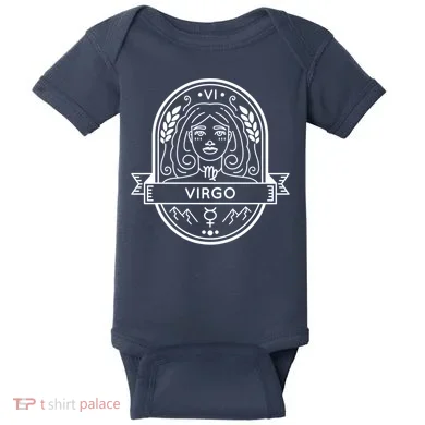 Virgo Zodiac Symbol Design Baby Bodysuit