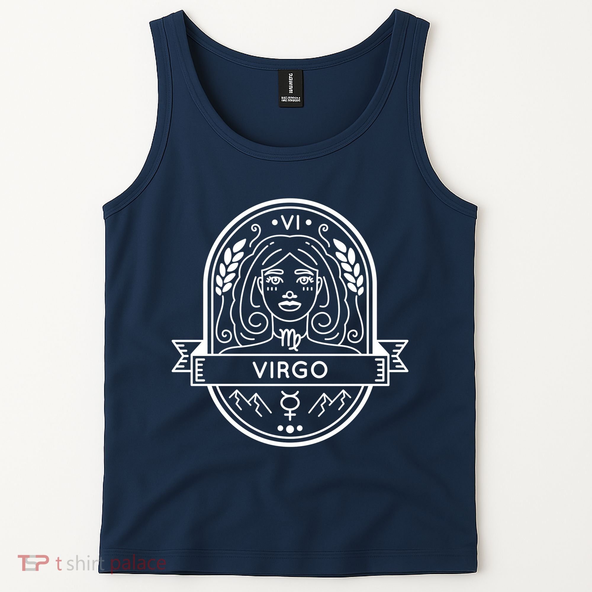 Virgo Zodiac Symbol Design Tank Top