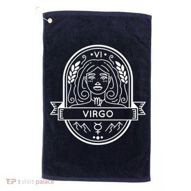 Virgo Zodiac Symbol Design Golf Towel