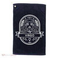 Virgo Zodiac Symbol Design Golf Towel thumb 0