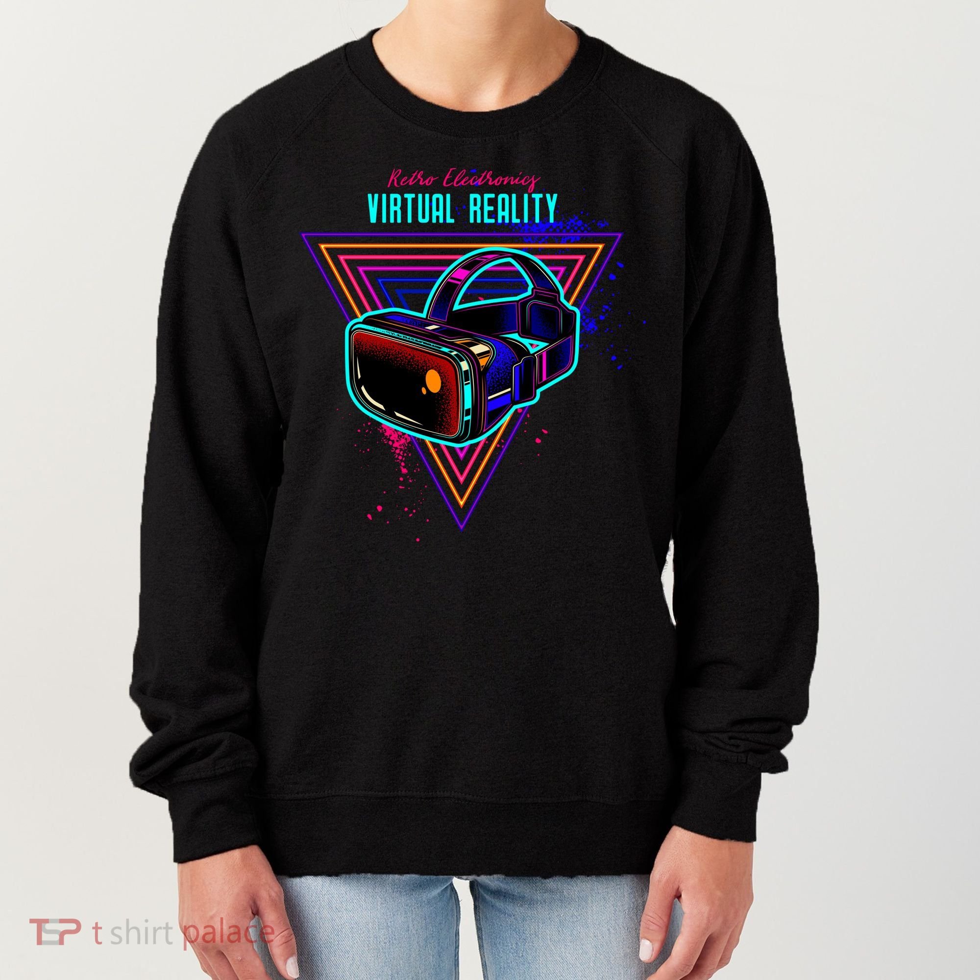 Virtual Reality Neon Women's Sweatshirt