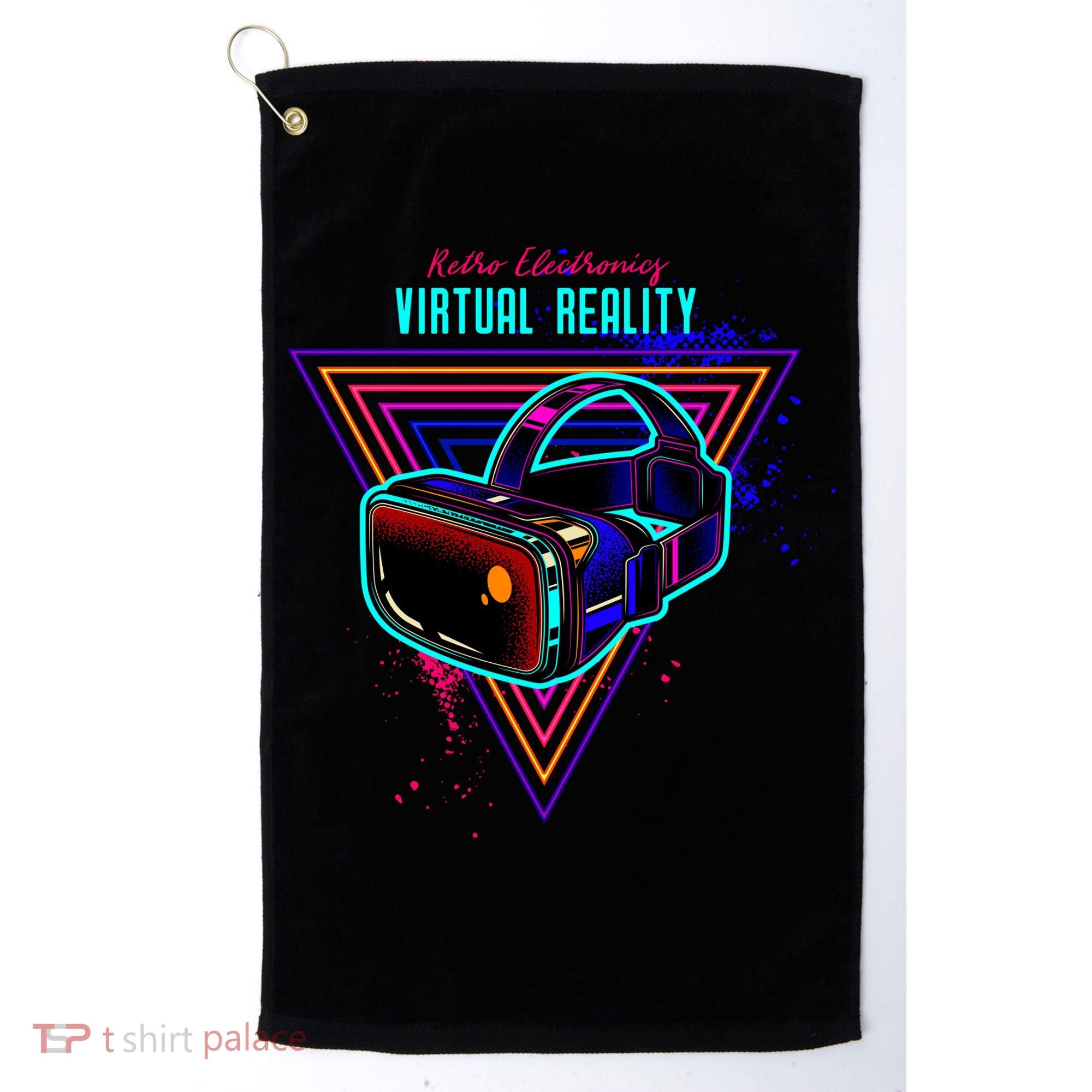 Virtual Reality Neon Golf Towel