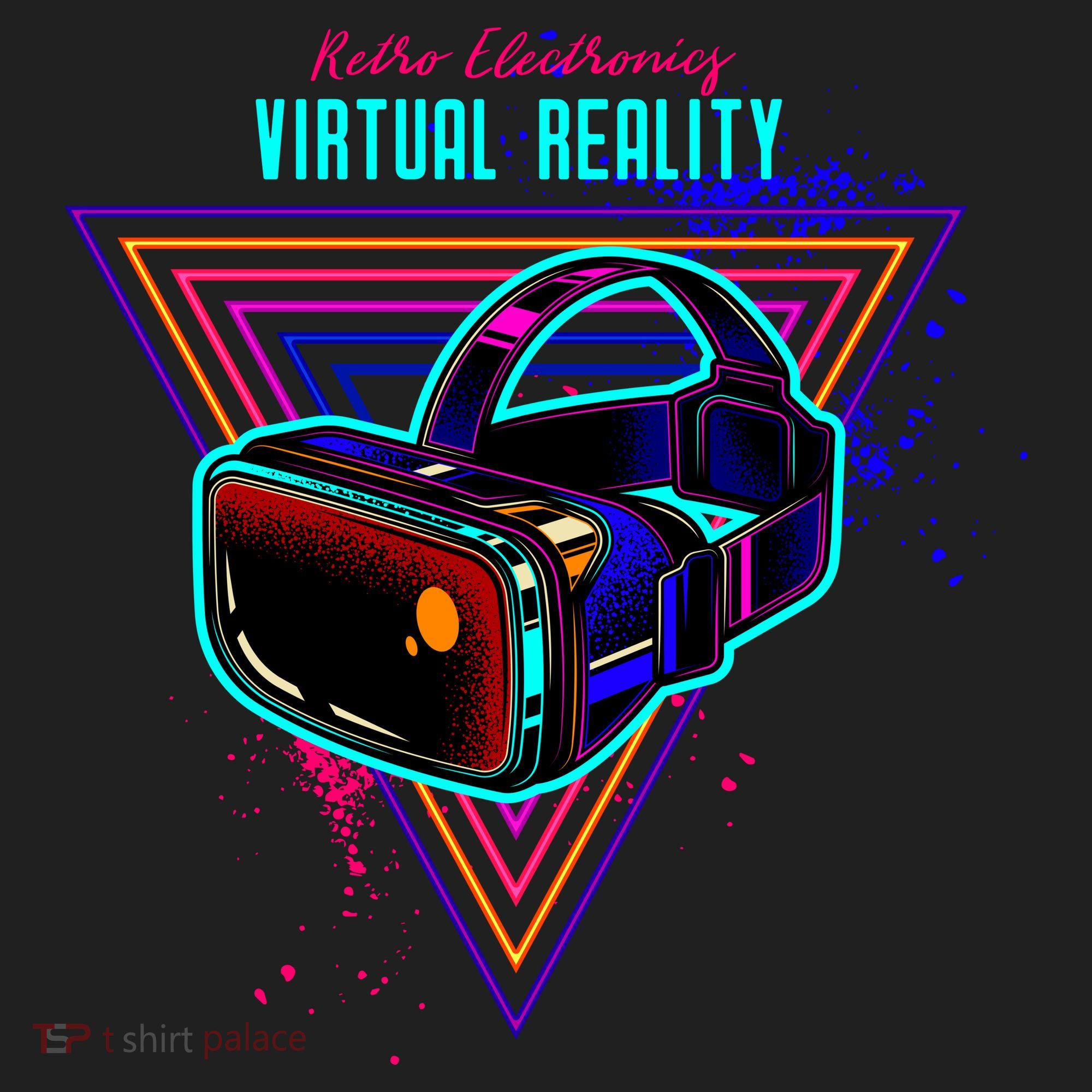 Virtual Reality Neon Golf Towel