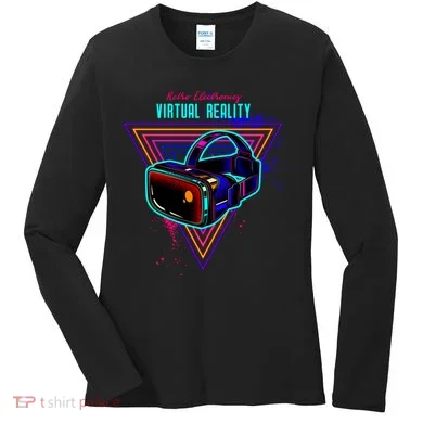 Virtual Reality Neon Women's Long Sleeve Shirt