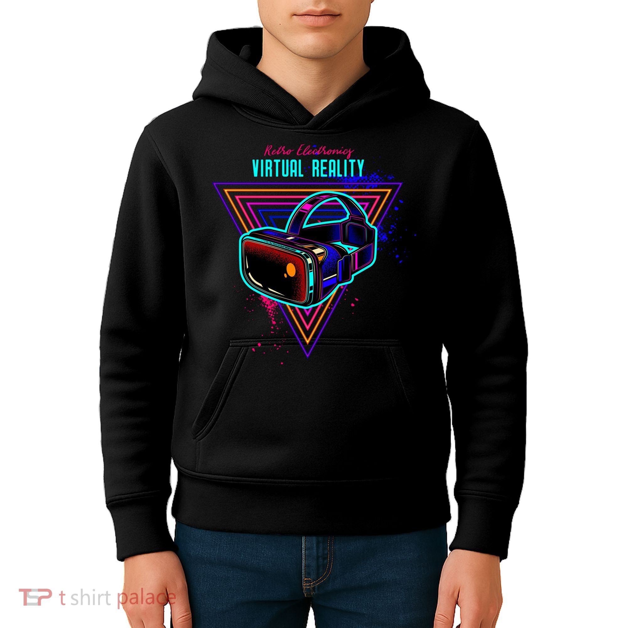 Virtual Reality Neon Kids Hoodie