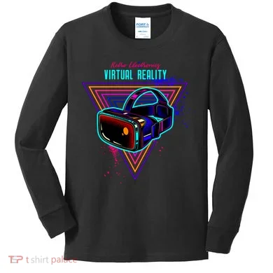 Virtual Reality Neon Kids Long Sleeve Shirt