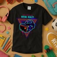 Virtual Reality Neon Kids T-Shirt thumb 3