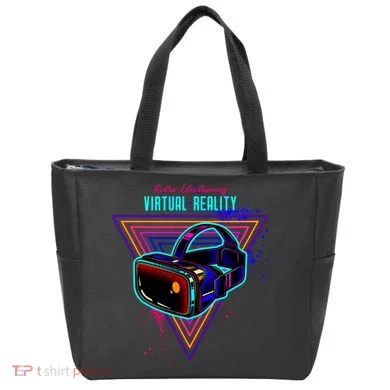 Virtual Reality Neon Tote Bag