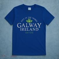 Vintage Irish Souvenir Funny Gift: Claddagh Galway Ireland Cool Gift T-Shirt thumb 5