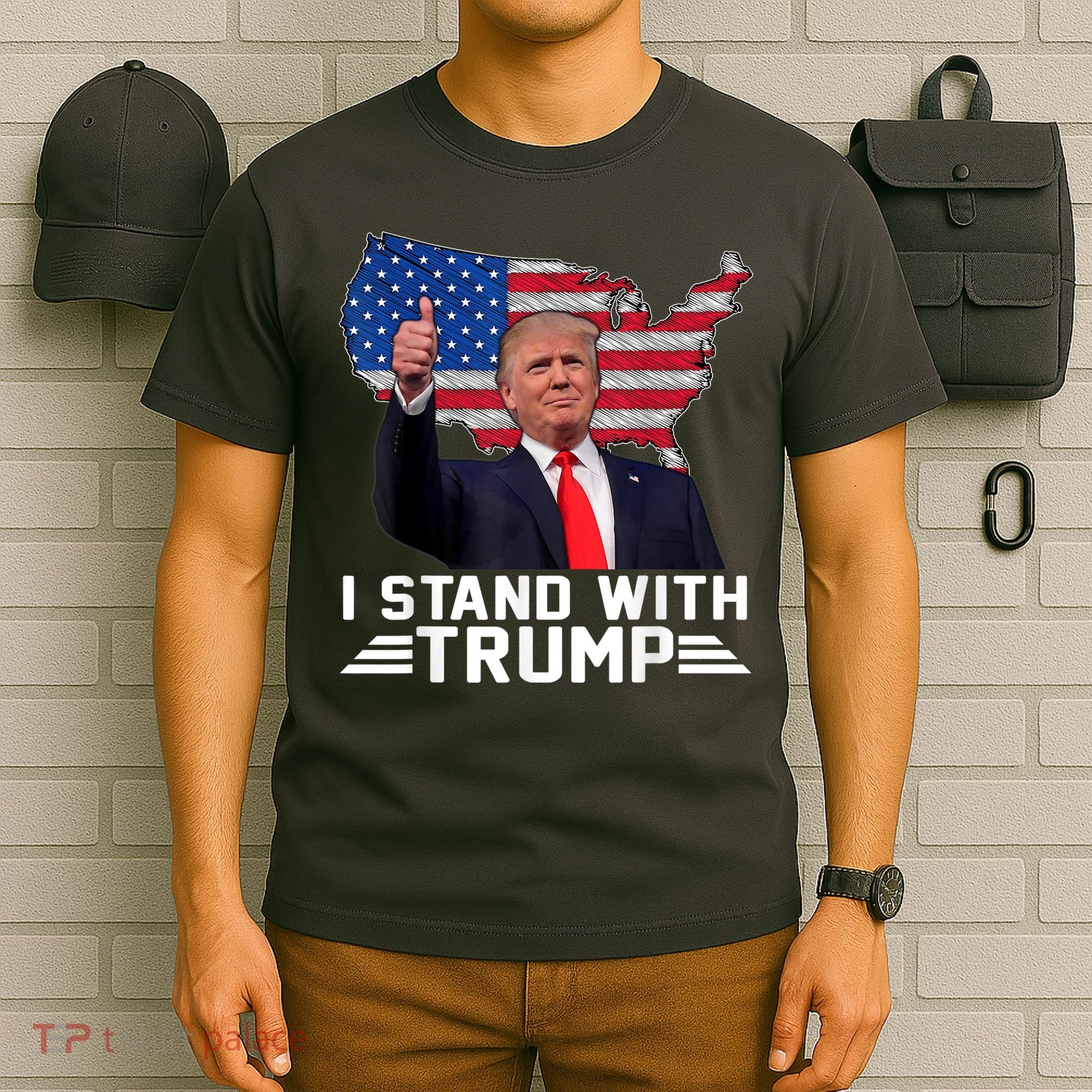 Vintage I Stand With Trump Pro Trump Supporter T-Shirt