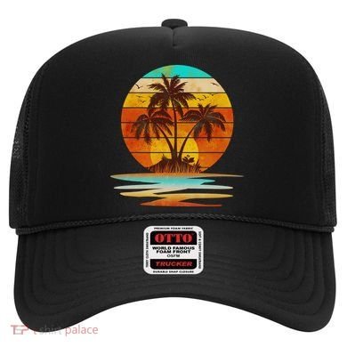Vintage Island Sunset Emblem Hat