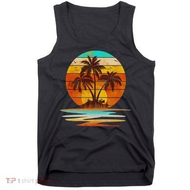 Vintage Island Sunset Emblem Tank Top